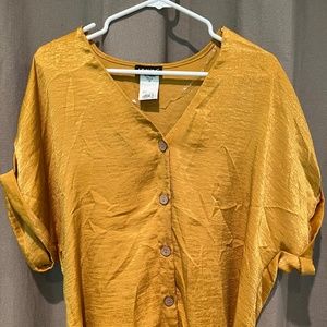 Yellow Button Blouse